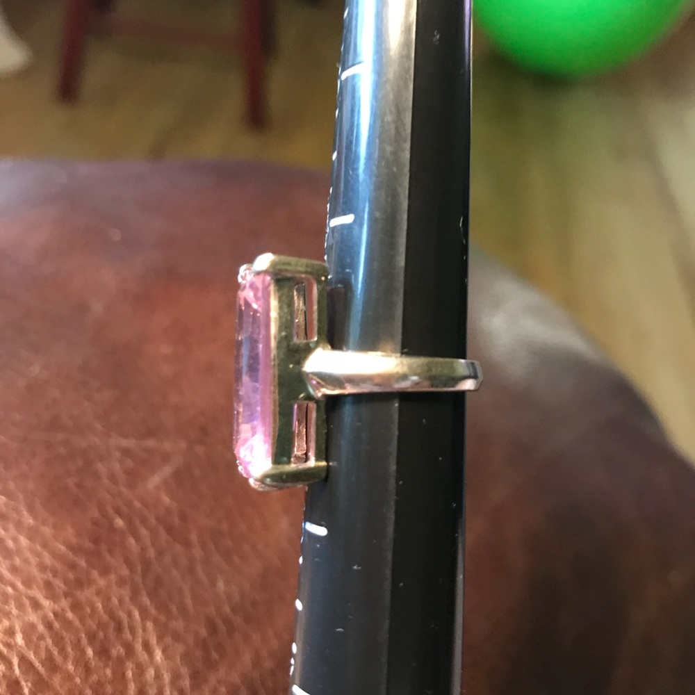 Rectangle Pink Ice Ring - Picture 5 of 6